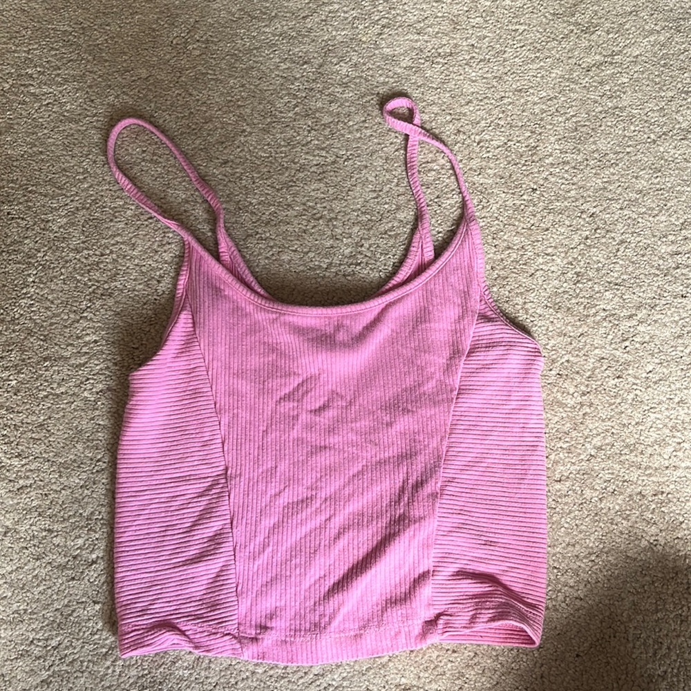 Urban Outfitters Barbie Pink Crop Tank Top